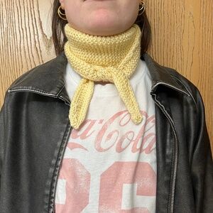 Viral petite knit Sophie scarf handmade buttery yellow